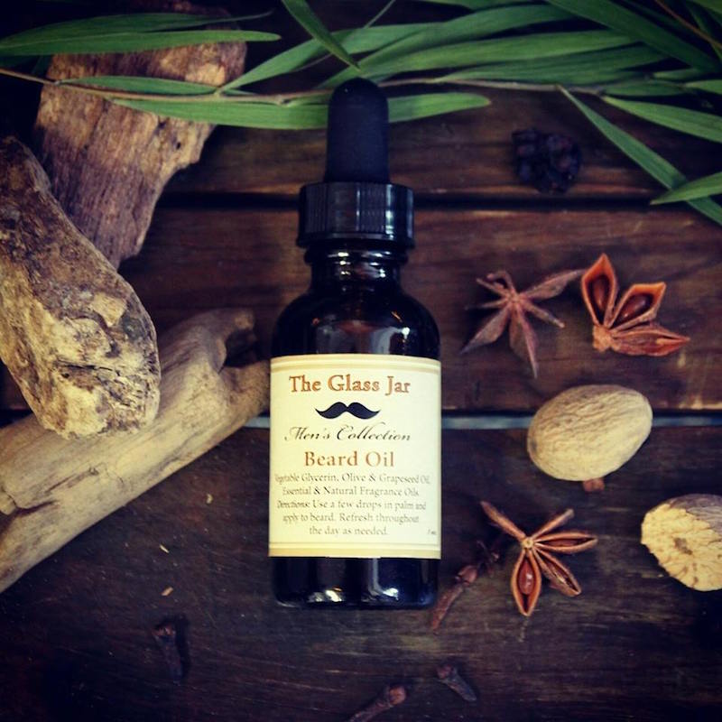 A beard oil that Chapman has perfected for The Glass Jar. Image courtesy Tammy Chapman.