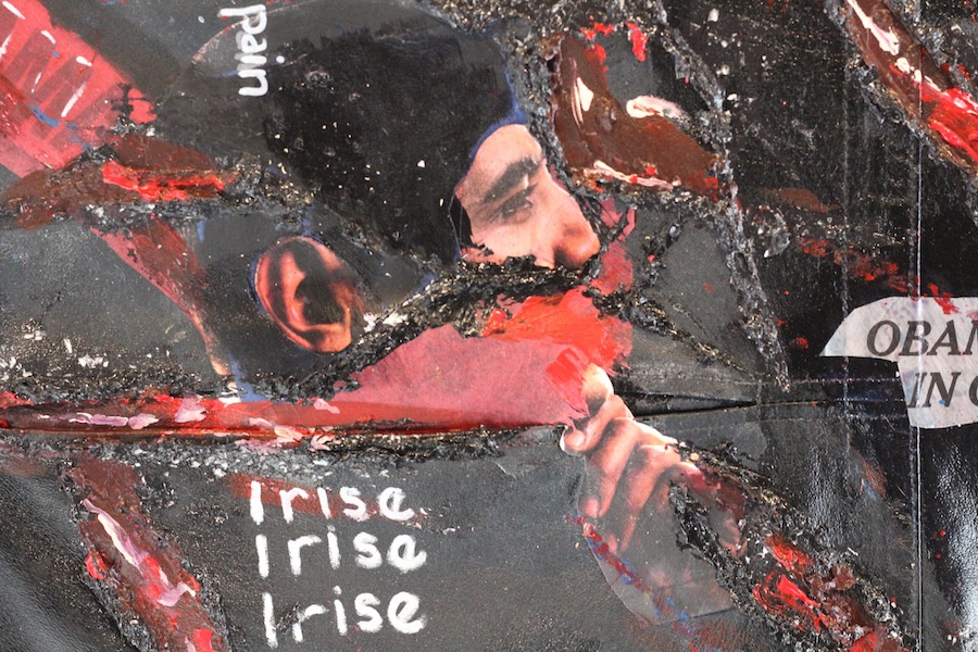 Detail of Keloids and Scars II, acrylic and mixed media. Lucy Gellman Photo.