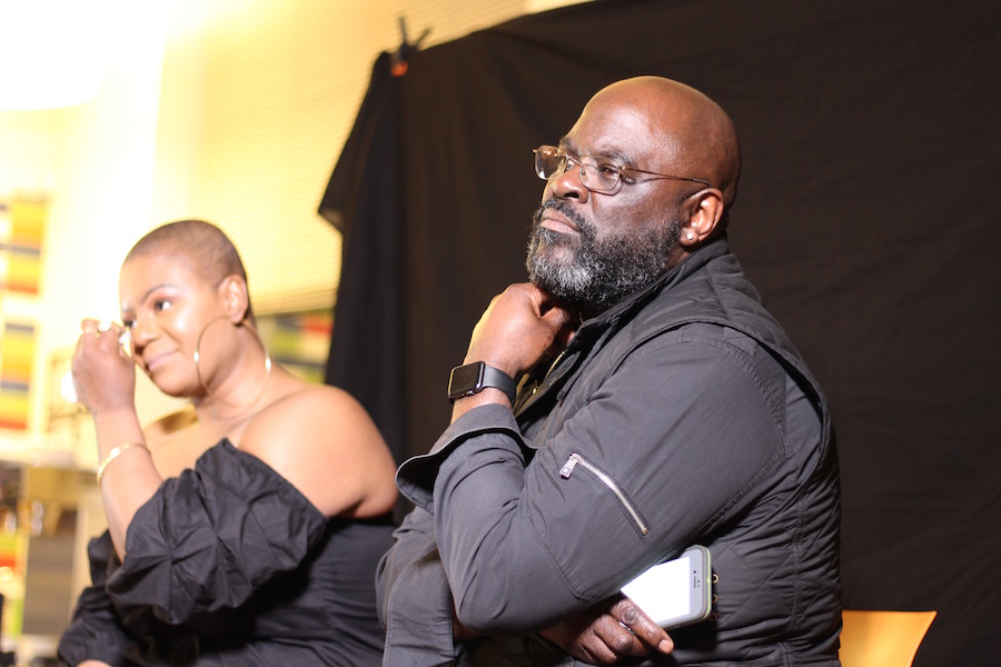 “This is really a true example of what Kevin and I had hoped to build in this storytelling community,” Kevin Walton's wife, Karen DuBois-Walton, had said as the event got underway Monday night. After each story, Walton would return to the front of the room to add questions and moderate for a few minutes. Lucy Gellman Photos.